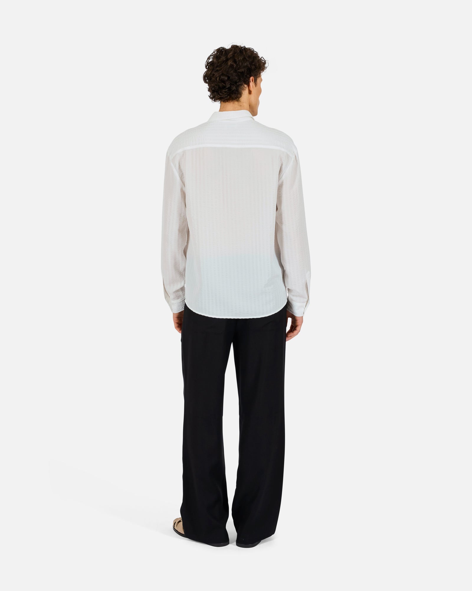 Jordan Striped Wrinkle Shirt | White
