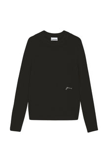 Brushed Alpaca O-Neck | Black