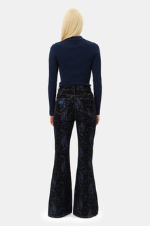 Mini Ribbed Merino Polo | Sky Captain