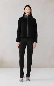 Kaitlyn Boucle Trapez Jacket In Wool | Black