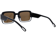 Unisex | Borderino Square Sunglasses | Brown Lens | Brown/Crystal