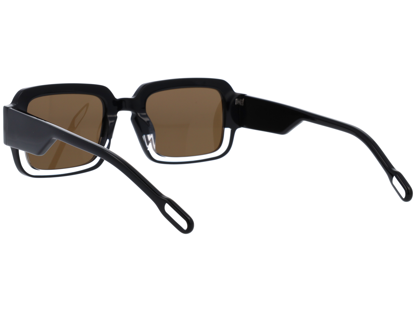 Unisex | Borderino Square Sunglasses | Brown Lens | Brown/Crystal