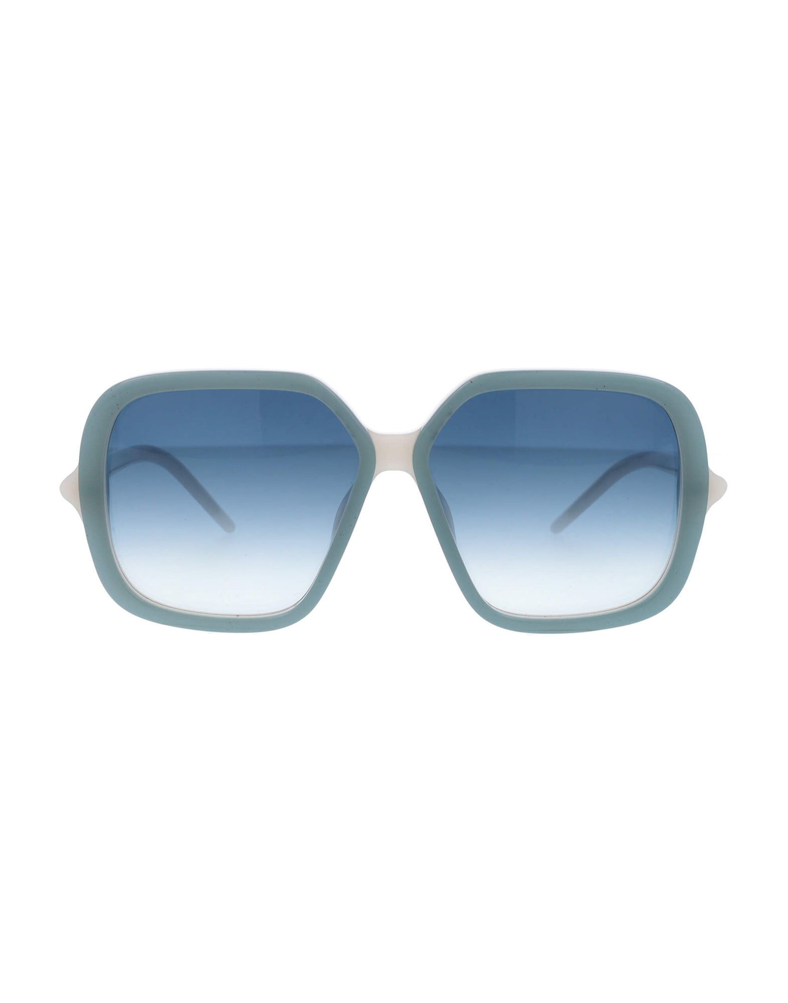 Unisex | I-Frame Oval Sunglasses | Blue Gradient Lens | Blue