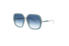 Unisex | I-Frame Oval Sunglasses | Blue Gradient Lens | Blue