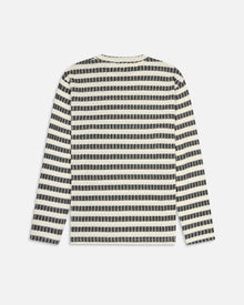 Knit Stripe Long Sleeve | White