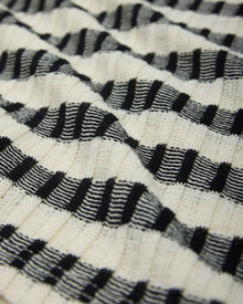 Knit Stripe Long Sleeve | White