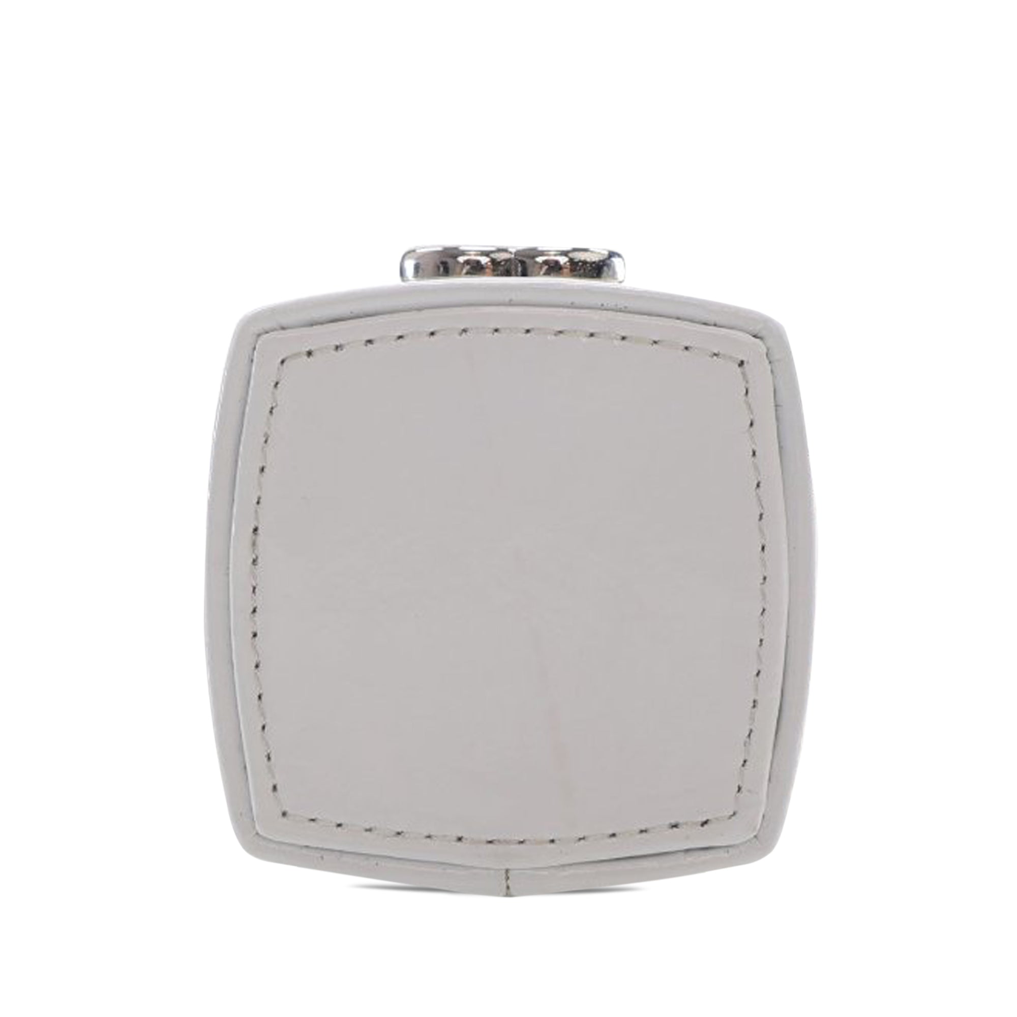 Chanel | Pre-Owned Patent Goatskin Make-Up Box Clutch With Chain | White