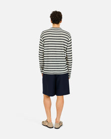 Knit Stripe Long Sleeve | White
