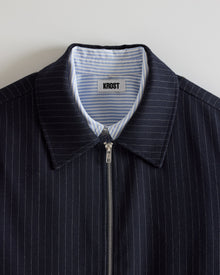 University Pinstripe Jacket | Black