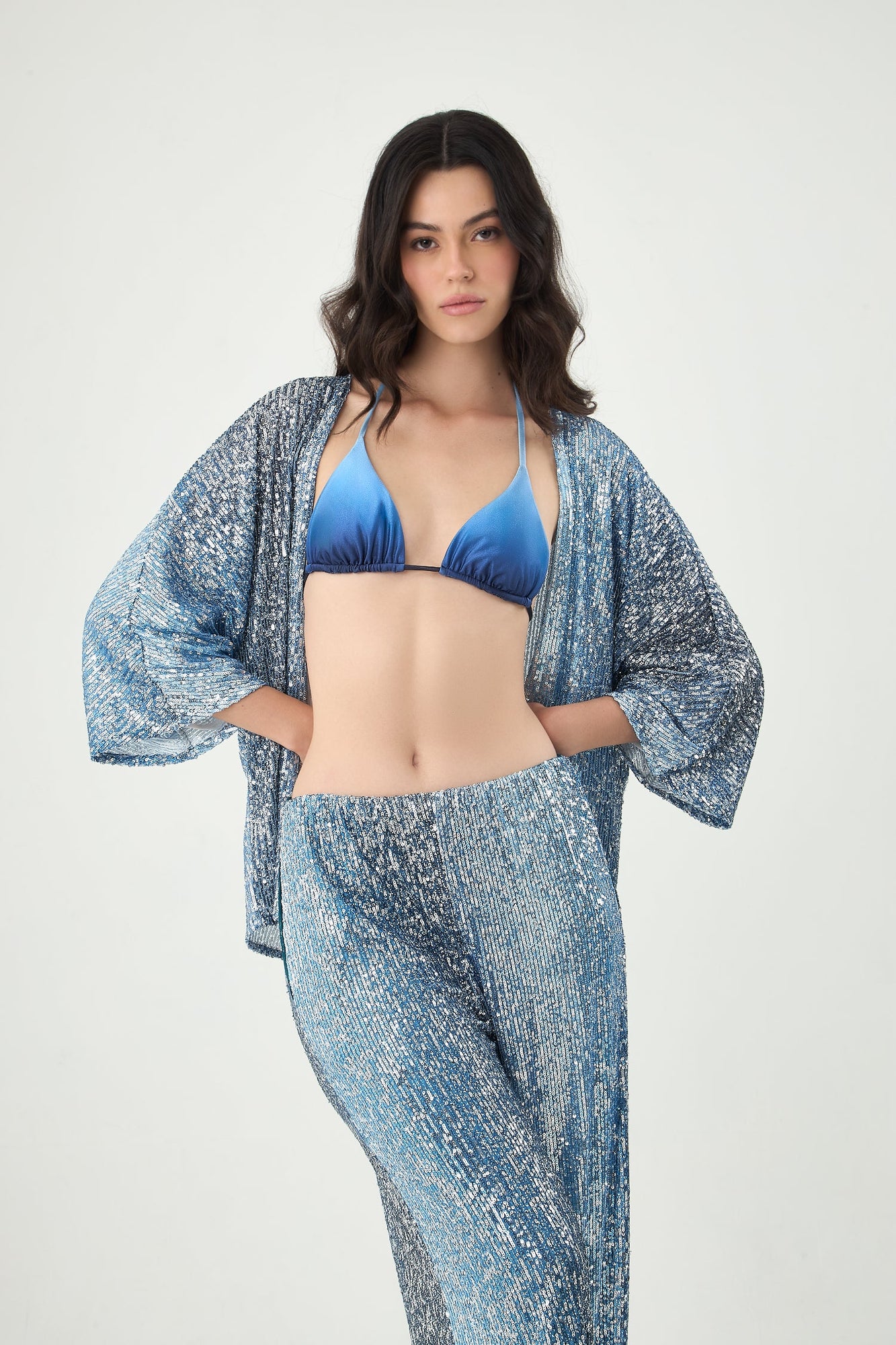 Quinn Pant | Sequin Blue