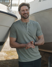 Men | Normal Jersey Henley | Juniper