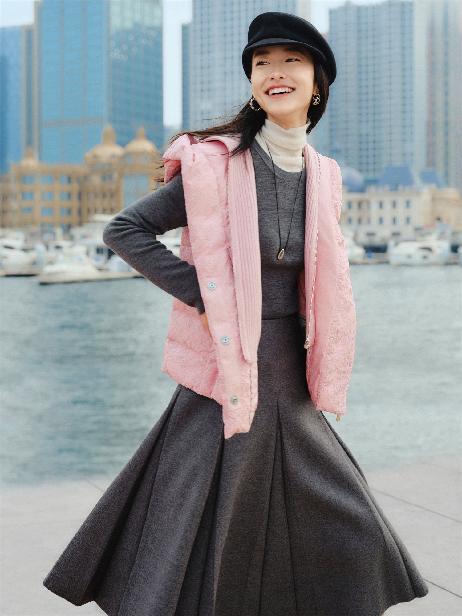 Goose Down Vest | Pink