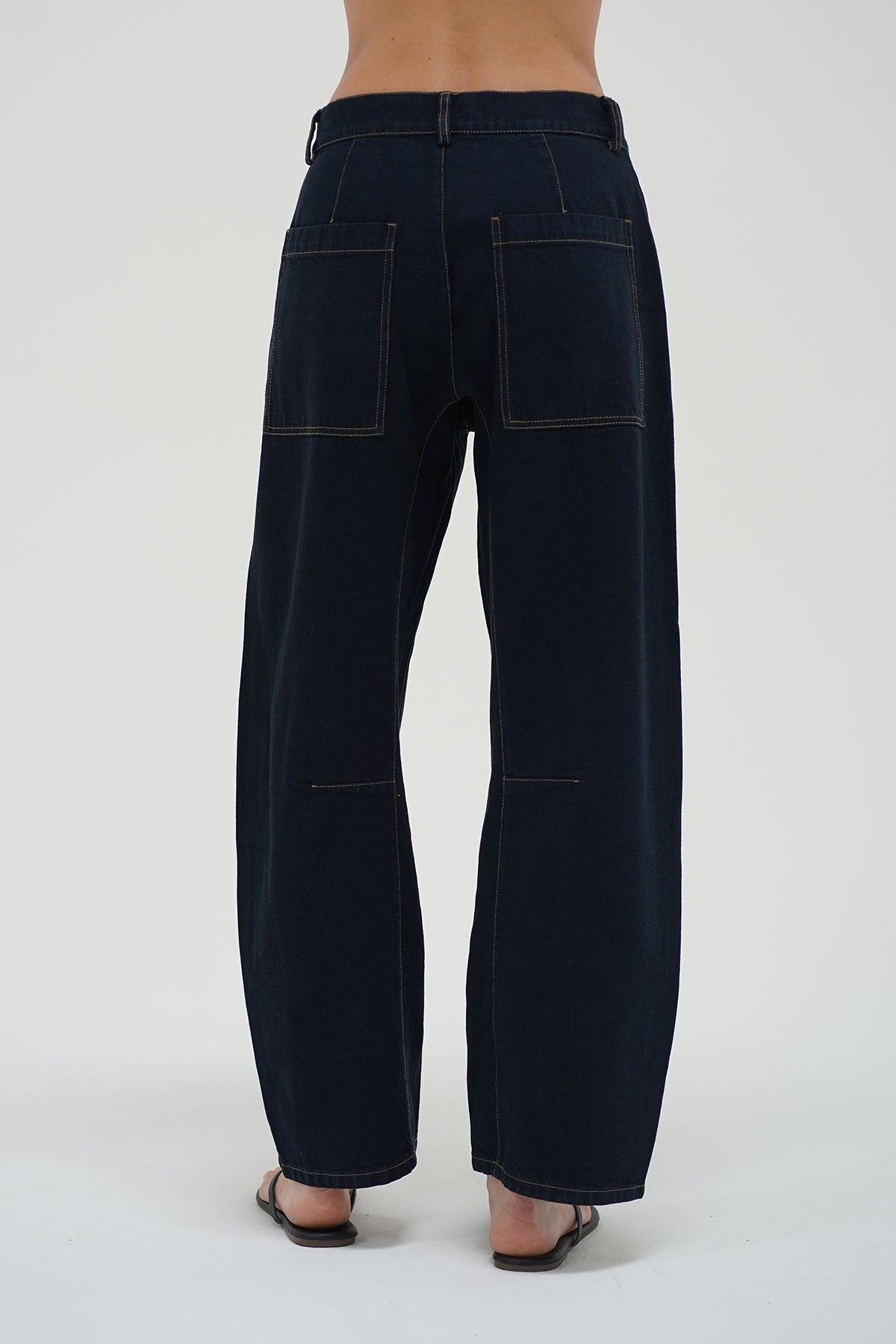 LNA Cross Creek Pant in raw look denim
