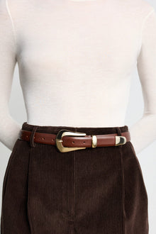 Colette Belt | Mahogany & Pale Gold