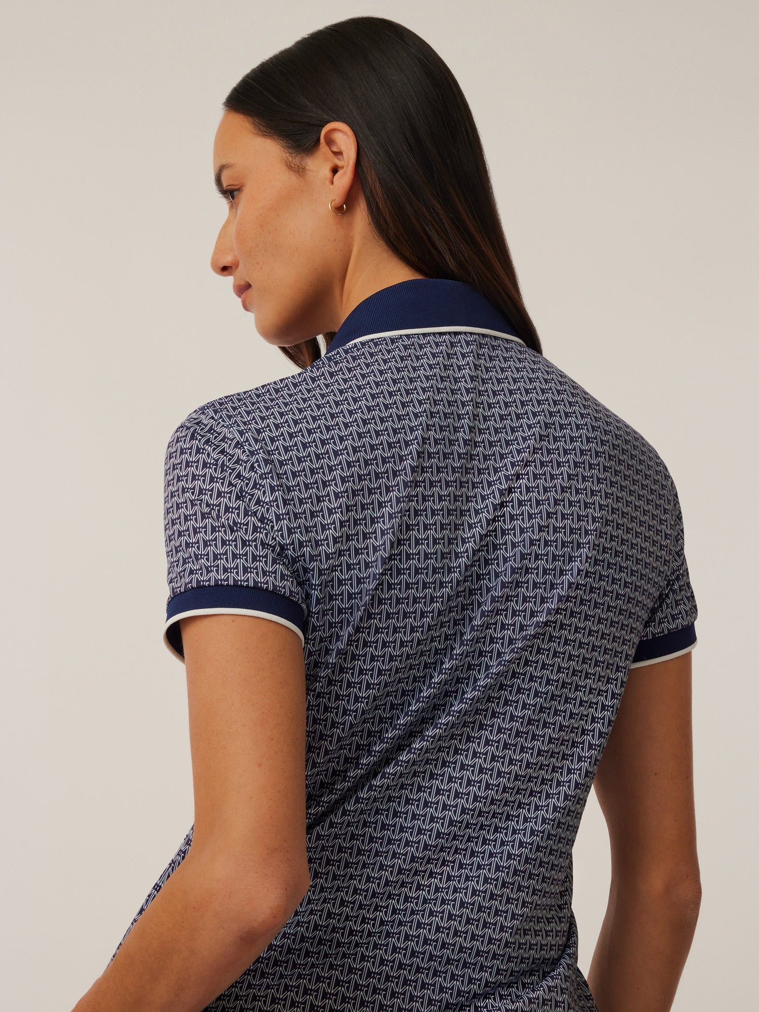 Women | Monogram Scarlett Polo | Maltese Blue