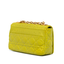 Dior | Pre-Owned Small Calfskin Cannage Caro Bag | Yellow/Neon Yellow
