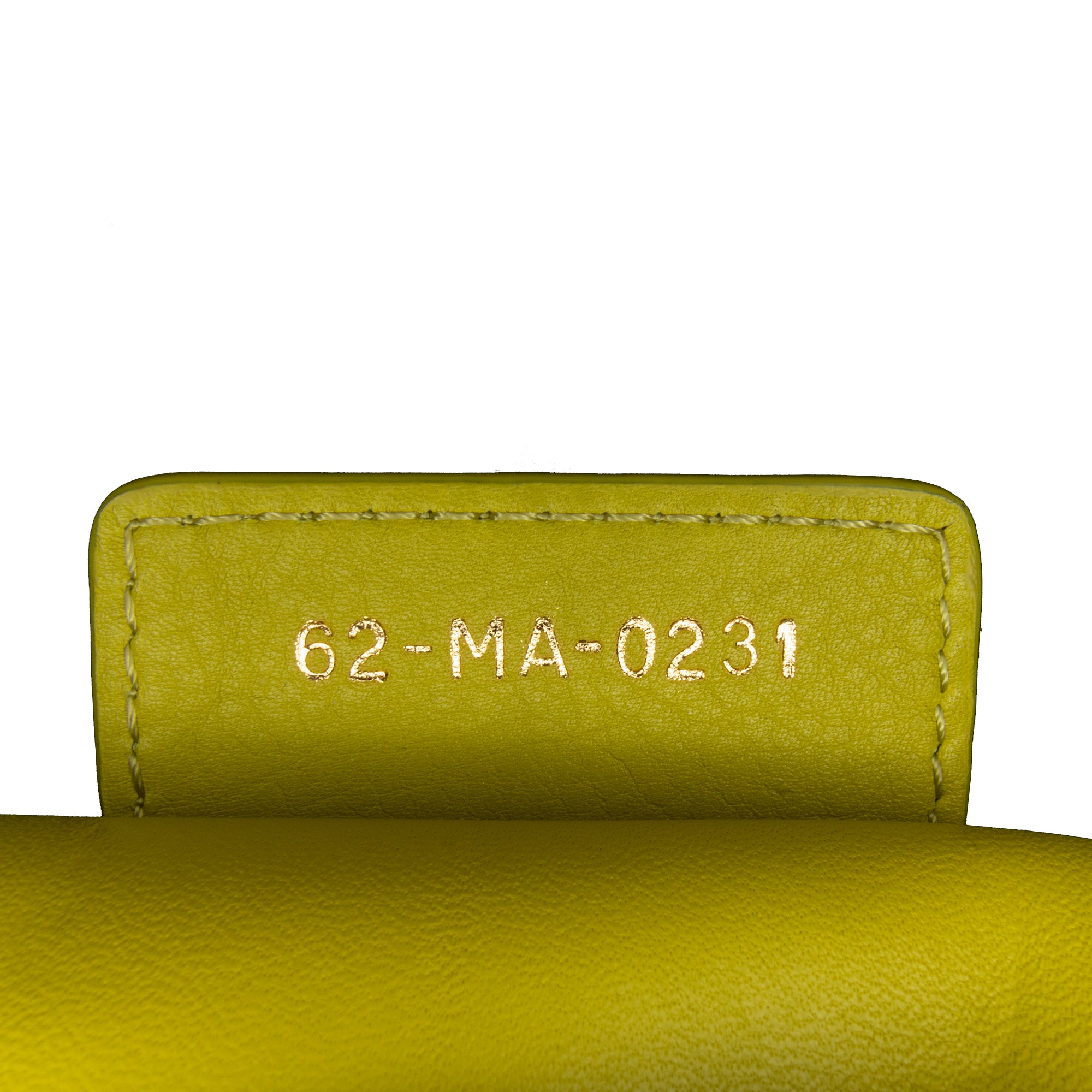 Dior | Pre-Owned Small Calfskin Cannage Caro Bag | Yellow/Neon Yellow