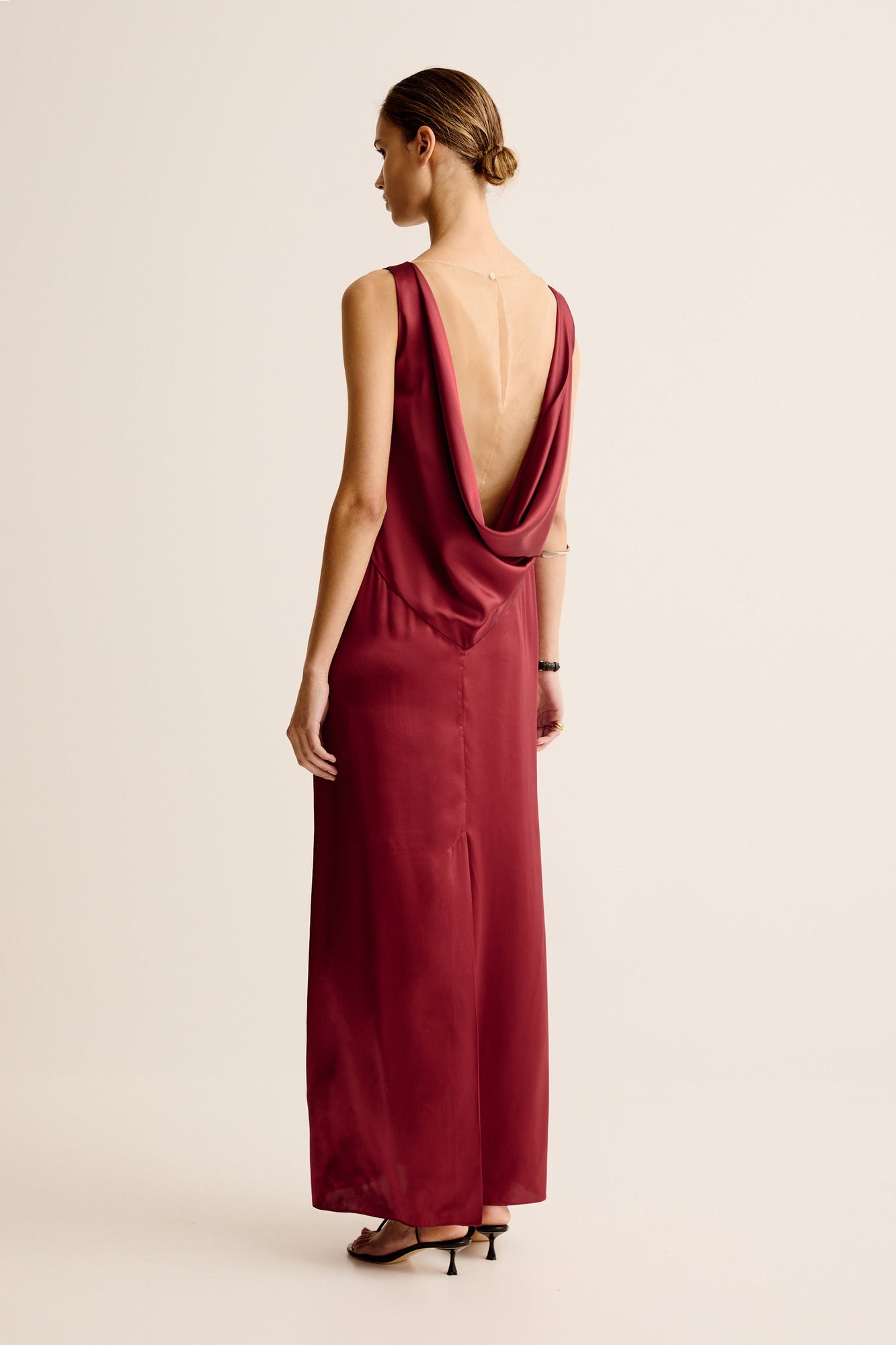 Finesa Cowl Dress | Spiced Wine