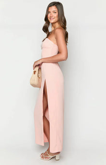 Lenora Strapless Maxi Dress | Pink