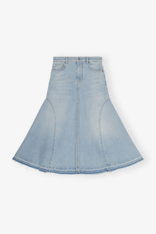 Light Blue Denim Midi Skirt | Tint Wash