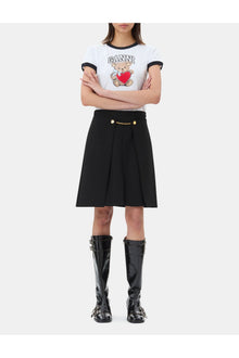 Light Twill Suiting Skirt | Black