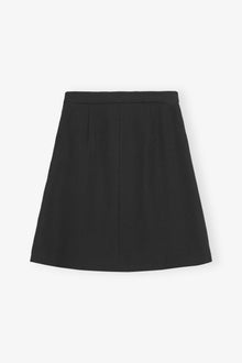 Light Twill Suiting Skirt | Black
