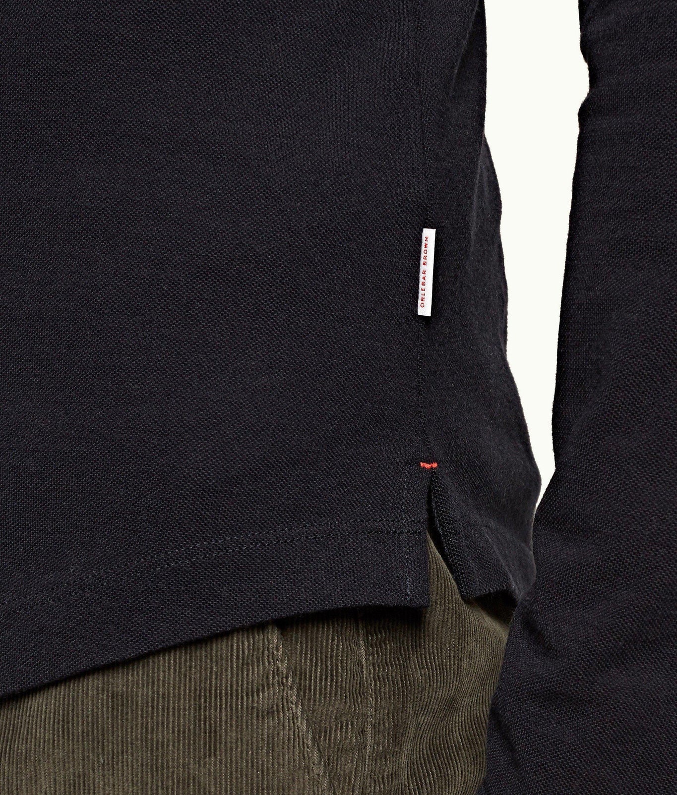 Linwood Tailored Fit Long Sleeve Polo Shirt | Navy