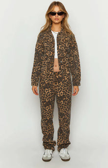 Lioness Carmela Straight Leg Jeans | Leopard Print