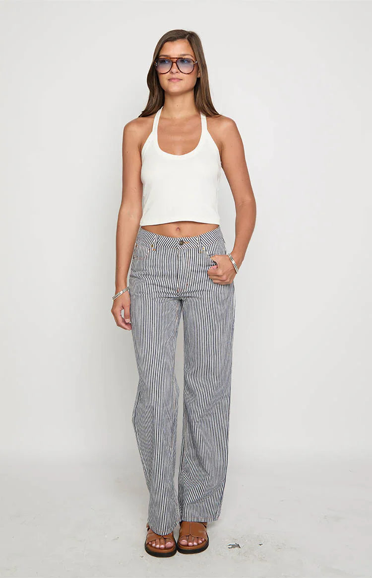 Lioness Top Model Jean | Navy Stripe