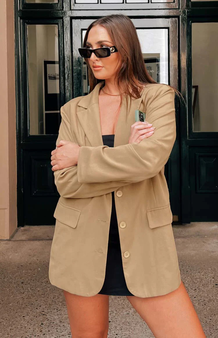Logan Oversized Blazer | Tan