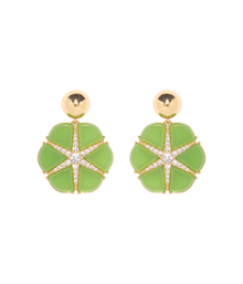 Rosemary Statement Earring in Green - Loren Hope