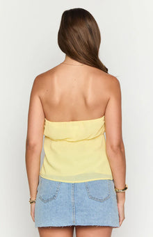 Lou Lou Strapless Top | Yellow