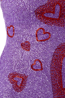 Lust Hand - Beaded Embellished Mini Dress - Self - Adore
