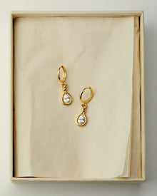 The Georgia Stone Knot Hoops | Gold