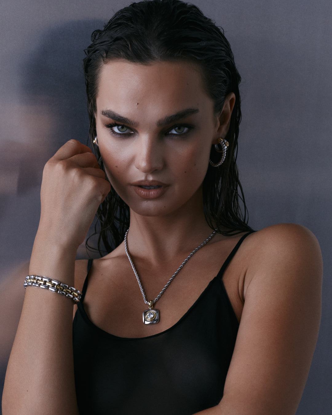 The Luna Bezel Pendant Necklace | Silver/Gold