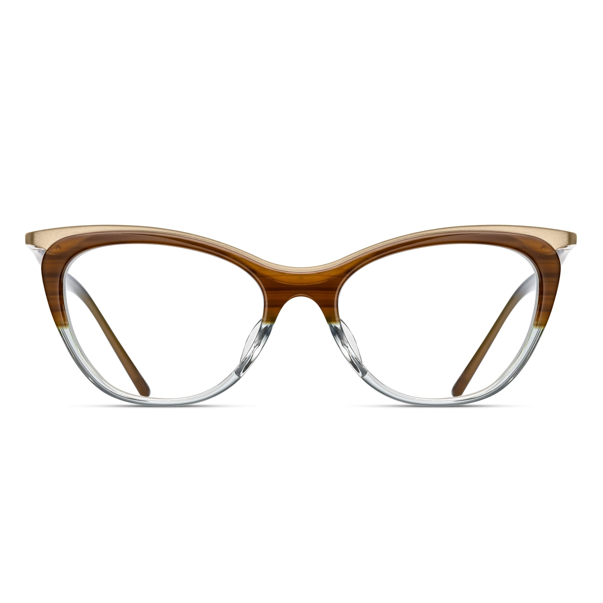 Womens | M2044 Cat Eye Optical | Dark Light Green | Clear Lens | 51MM