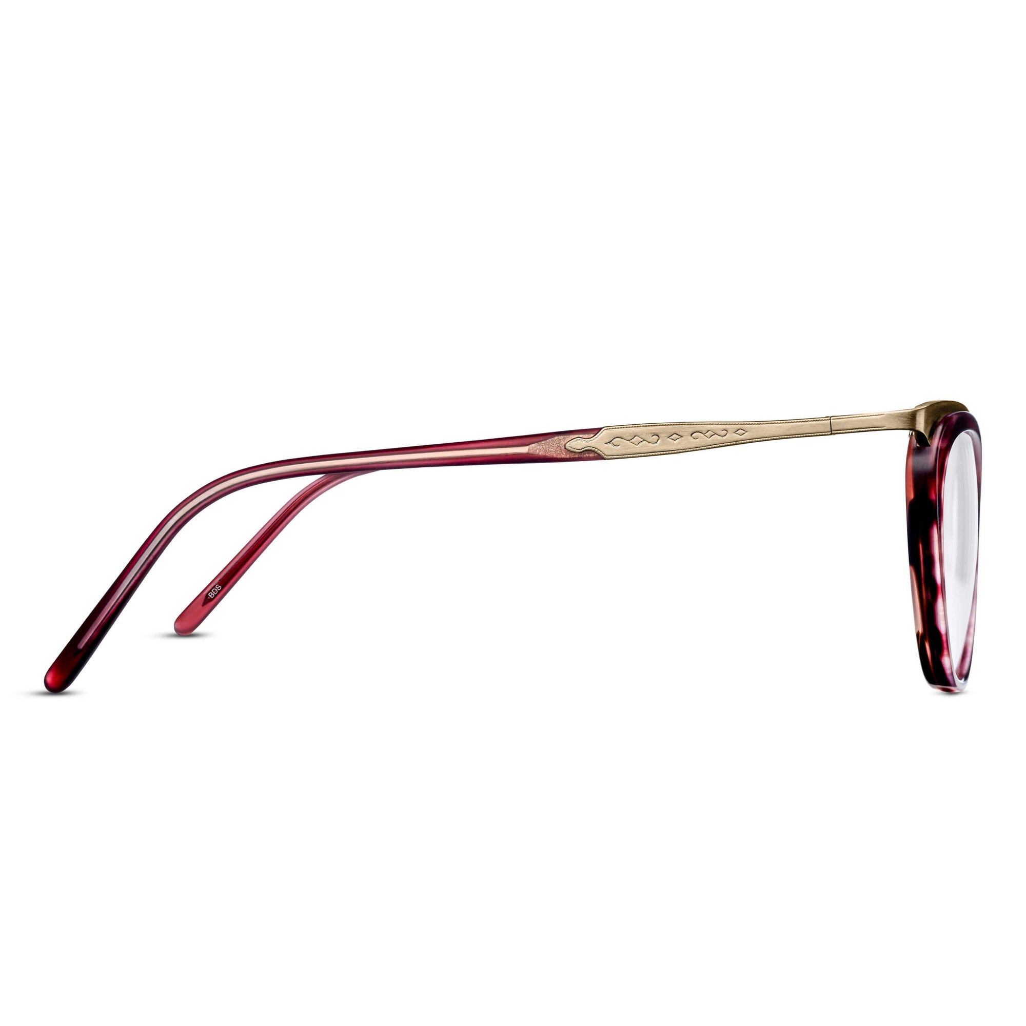 Womens | M2044 Cat Eye Optical | Matte Bordeaux Stripe | Clear Lens | 51MM