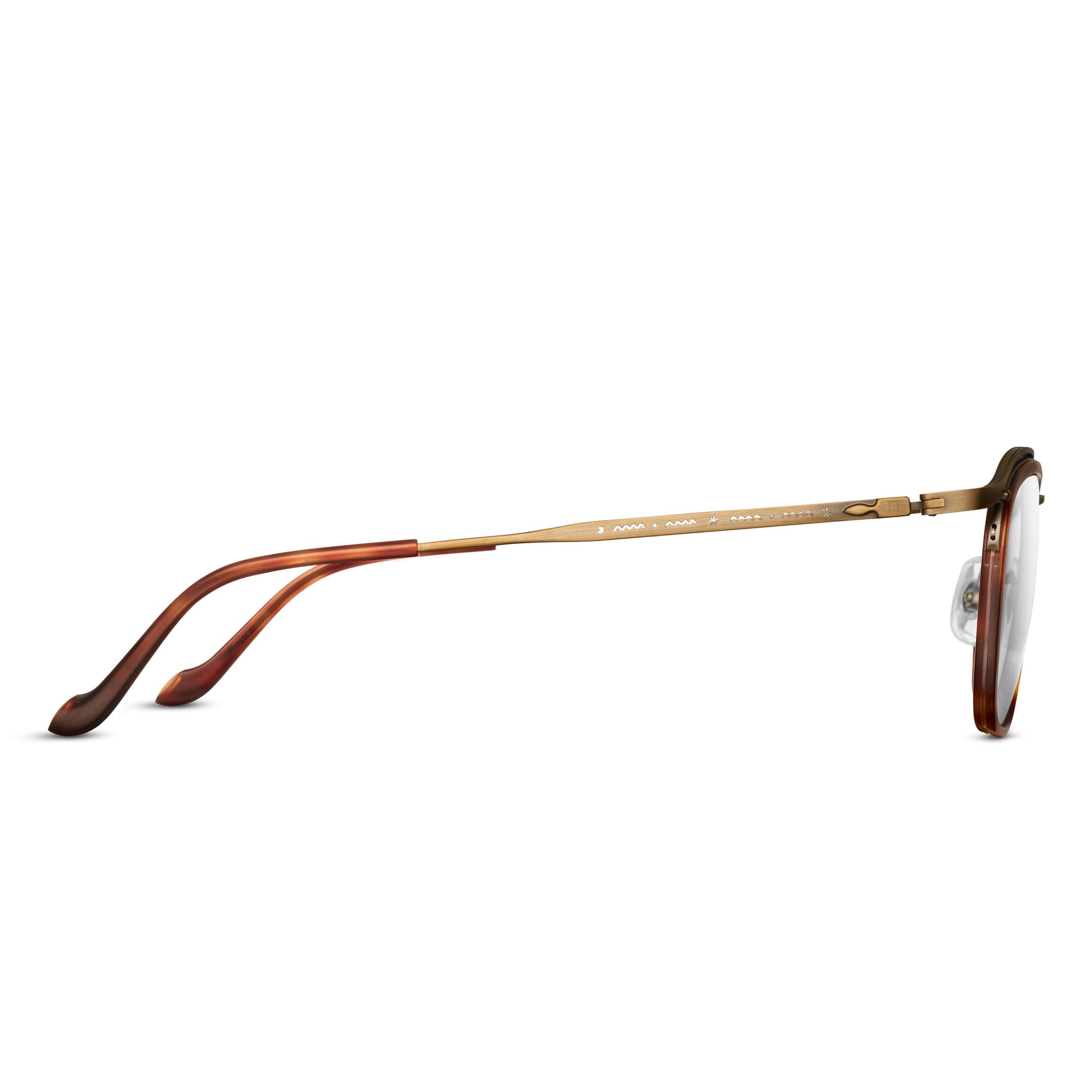 M3092 Square Optical | Antique Gold/Matte Dark Tortoise | Clear Lens | 49MM