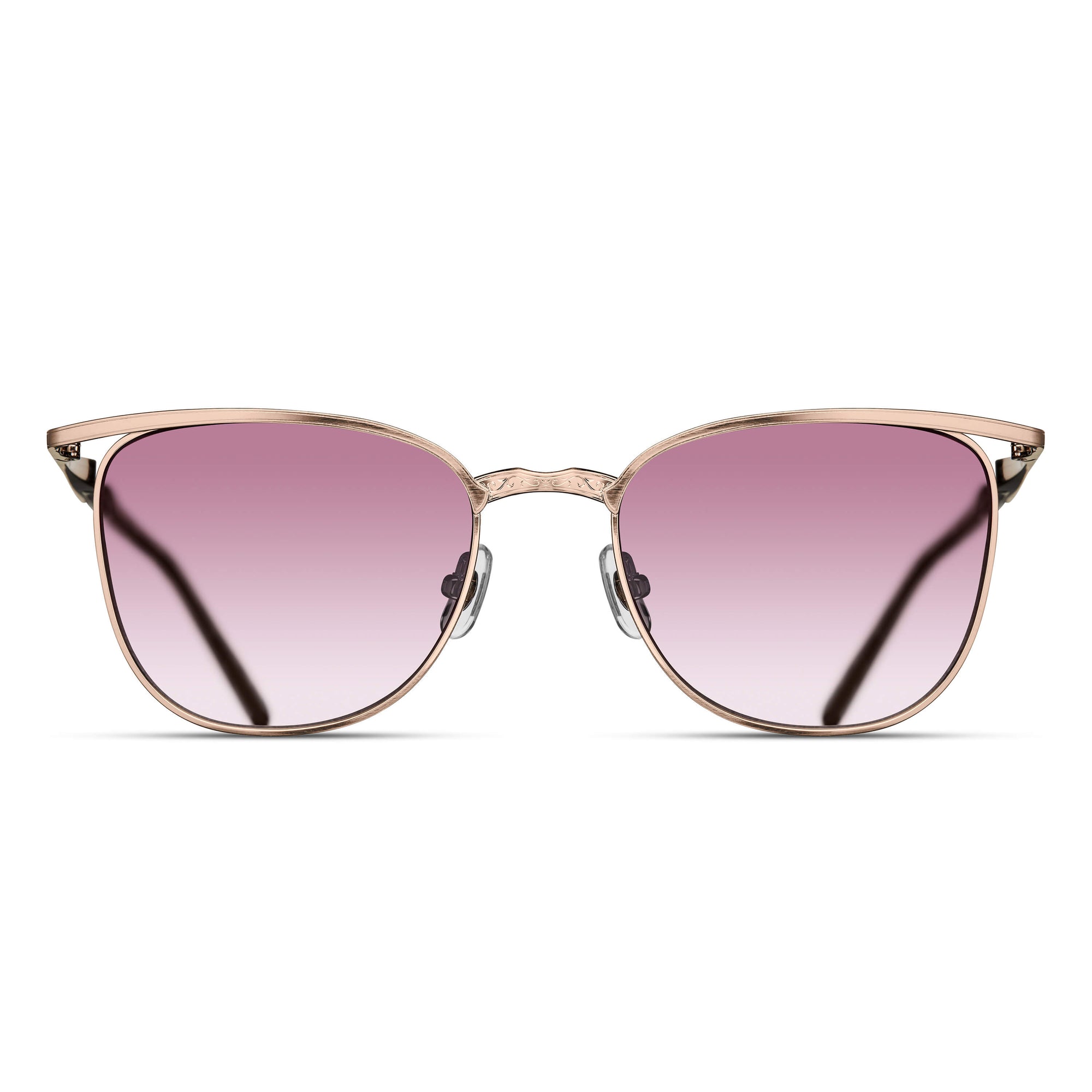 M3109 Panto Sunglass | Rose Gold/Bordeaux | Pink Gradient Lens | 54MM