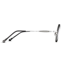 M3127 Round Optical | Brushed Silver/Matte Black | Clear Lens | 43MM