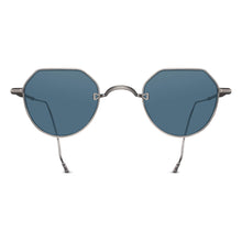 M3132 Panto Sunglass | Antique Silver | Blue Grey Lens | 46MM