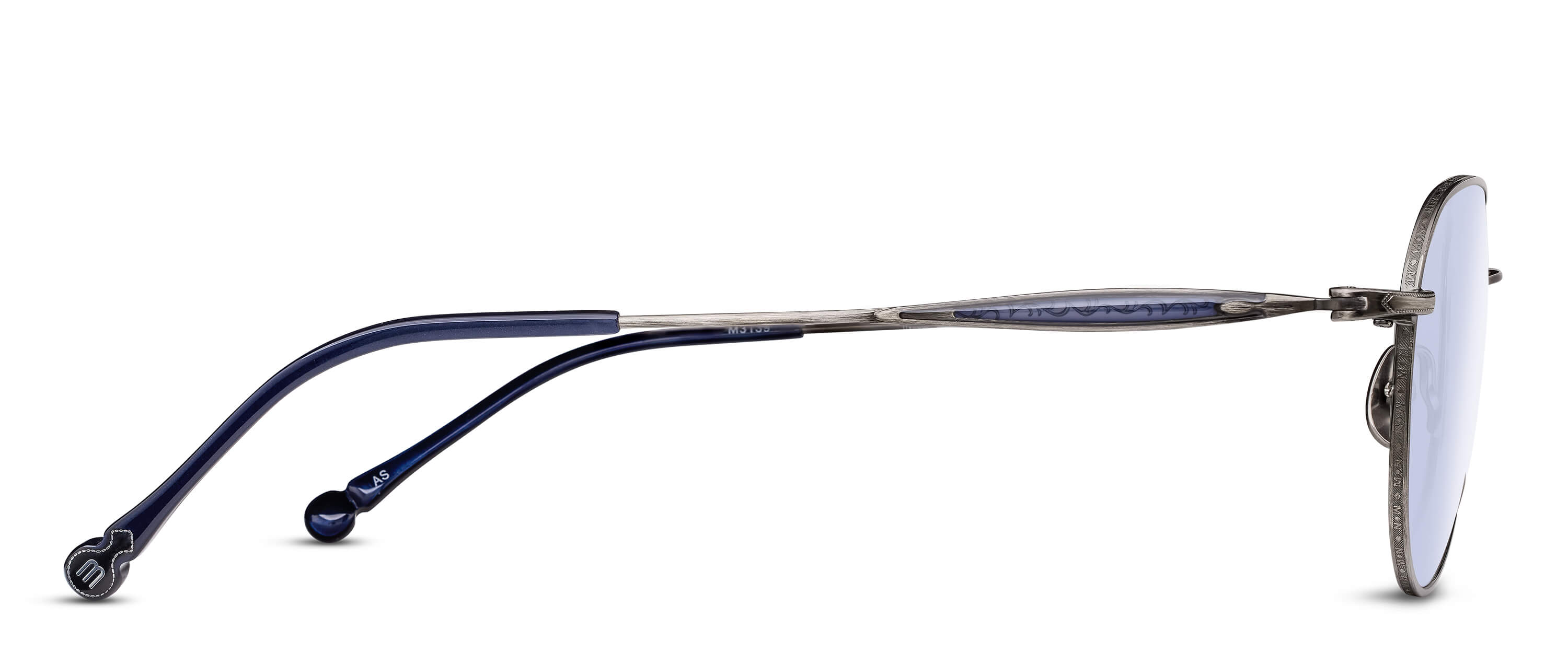 Unisex | M3139 Aviator Sunglass | Antique Silver | Cafe Blue Lenses | 57MM