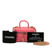 Chanel | Pre-Owned Micro Caviar Chain Vanity Bag | Pink