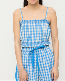 Color: Blue/Cream Gingham
