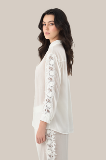 Tabitha Pant | Off White Guipure