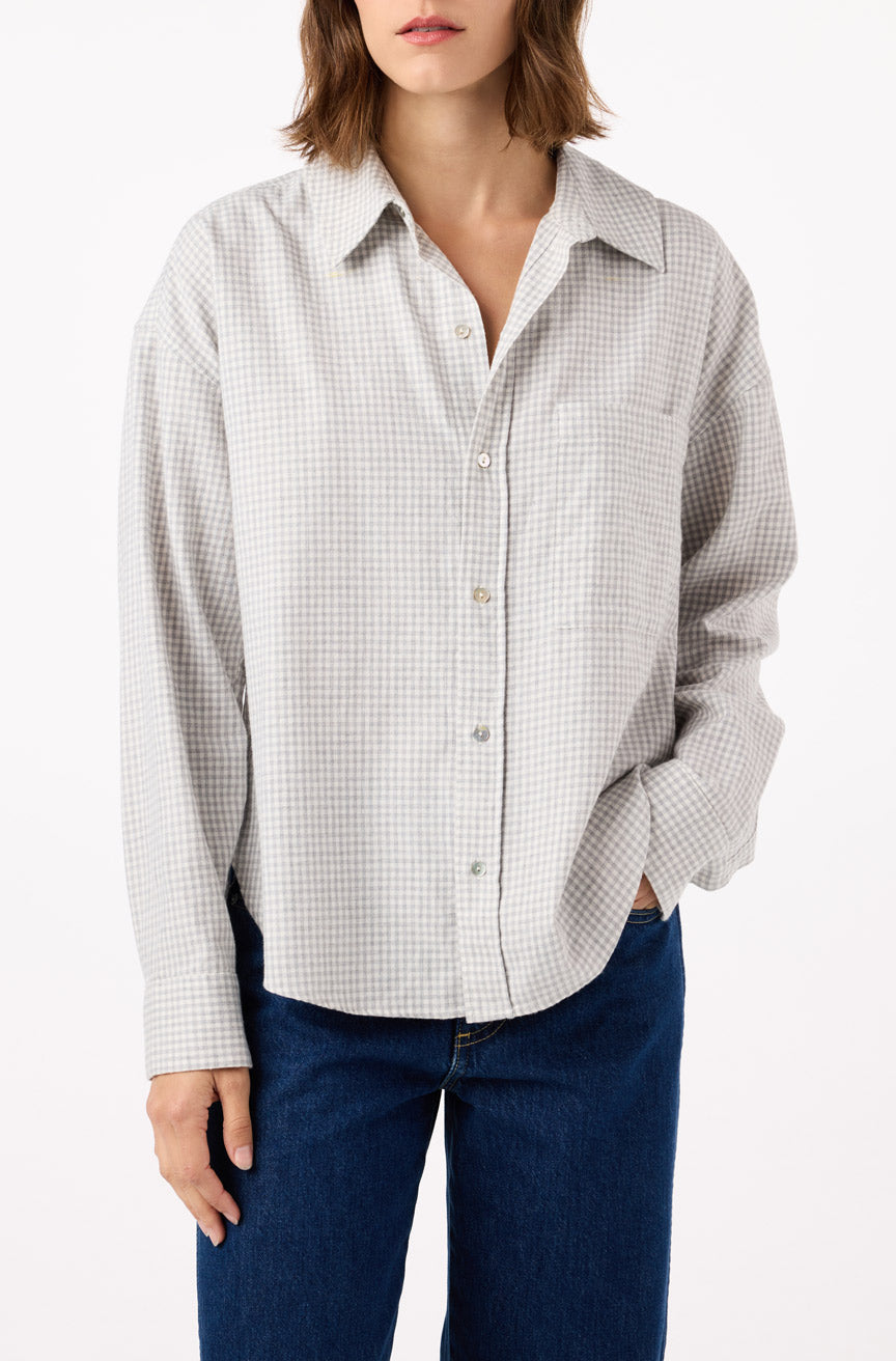 AMO Denim | Maryanne Shirt in Silver Fox