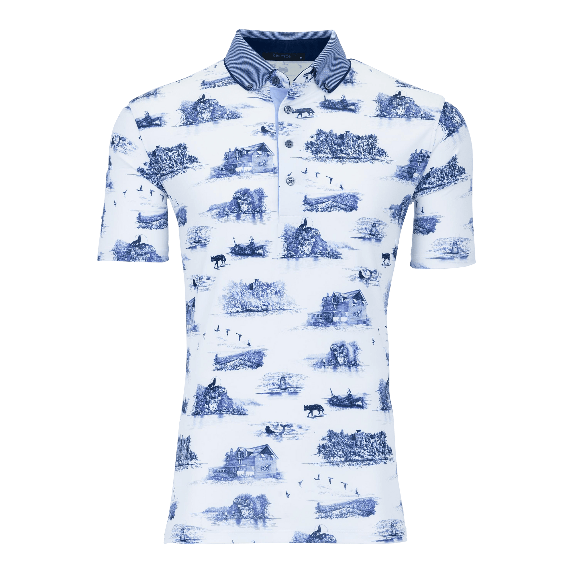 Men | Lake Champlain Toile Polo | Arctic