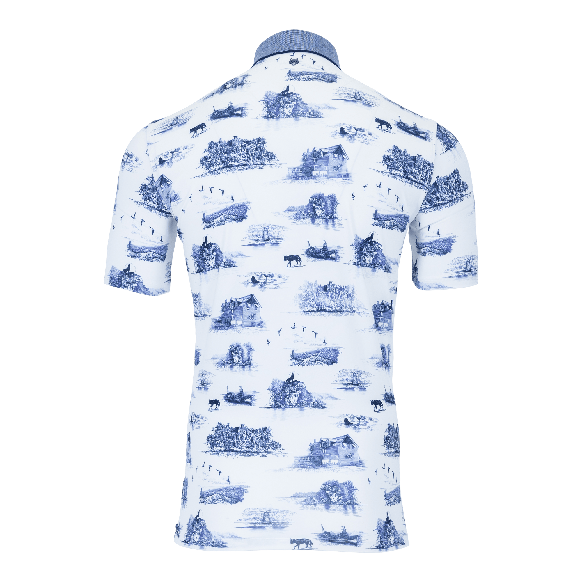 Men | Lake Champlain Toile Polo | Arctic