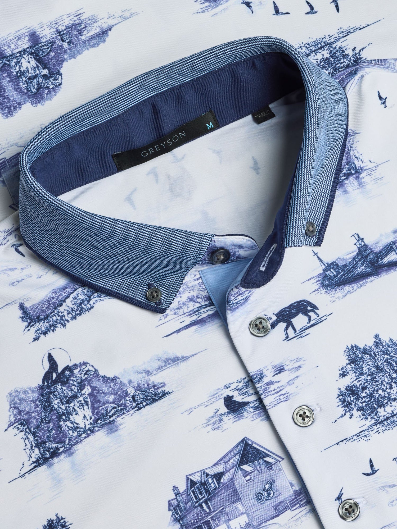 Men | Lake Champlain Toile Polo | Arctic