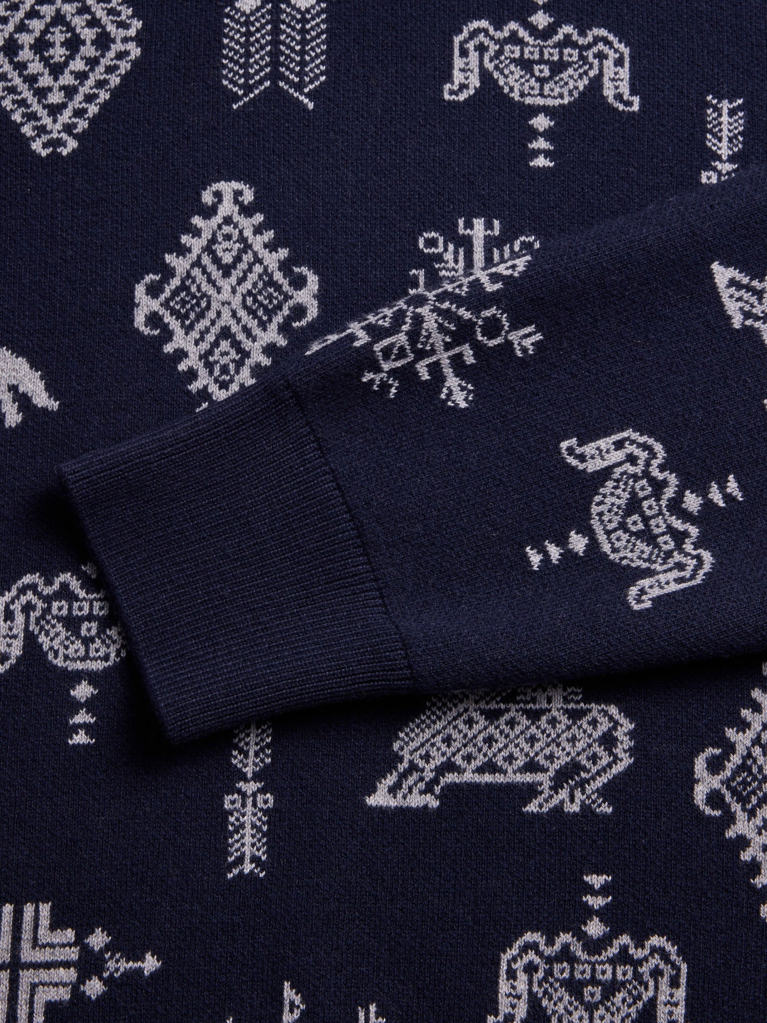 Men | Woven Spirits Shawl Collar Sweater | Maltese Blue